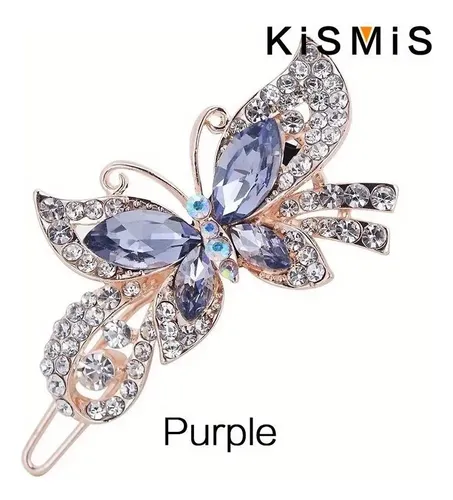 Broche De Pelo Mariposa Con Cristales – Accesorio Elegante