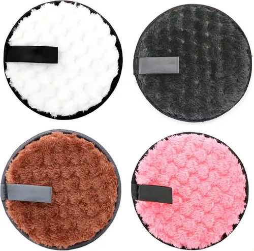4 Discos Desmaquillantes Redondos – Microfibra Reutilizable