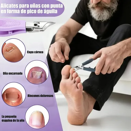 Kit Manicura Profesional 5 Piezas Cortaúñas Purple