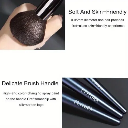 Set De Brochas De Maquillaje Suaves, 8 Piezas Para Una Aplic