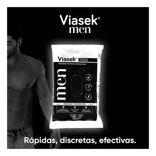 Viasek Men Toallitas Humedas 16u
