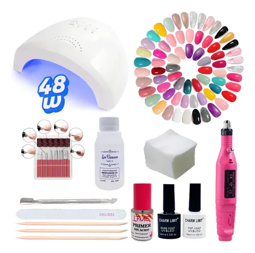 Kit Manicura Inicial Uñas Semipermanente Cabina Uv Led 48w