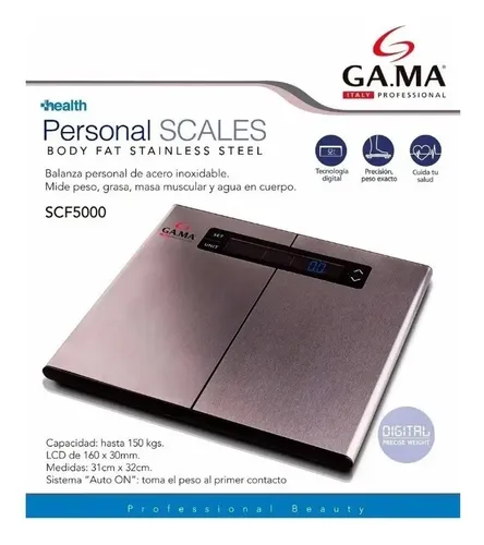 Balanza Digital Baño Gama Scf 5000 Muscular Grasa Oseo Gris