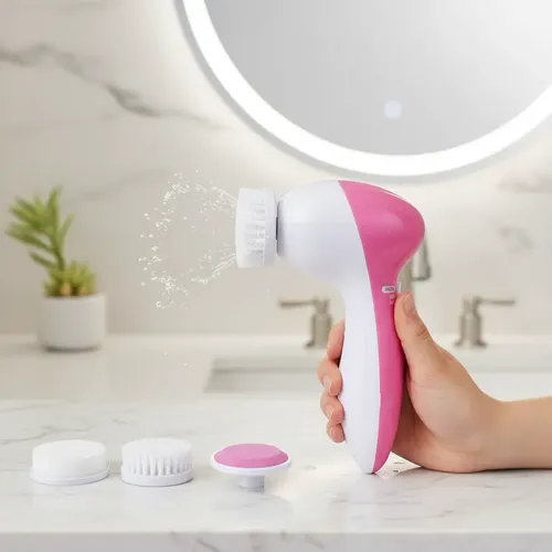 Cepillo Limpiador Facial Masajeador Exfoliante 5 En 1
