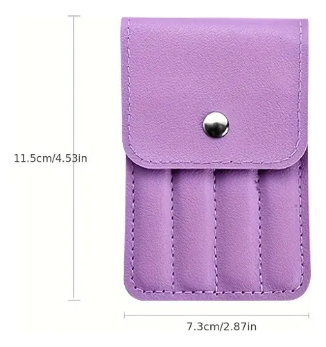 Set Pinzas Depilar X4 Manicura Con Estuche 4pcs Violet