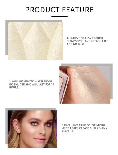 Compact Lighting Diamante Brillo Facial Powder