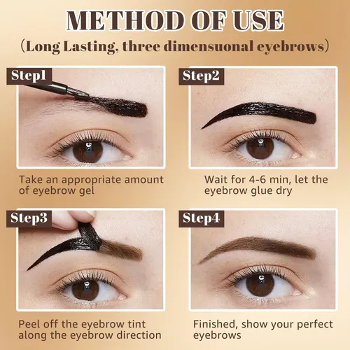 Gel Para Cejas Ursoulney Peeloff Resistente Al Agua  Marró