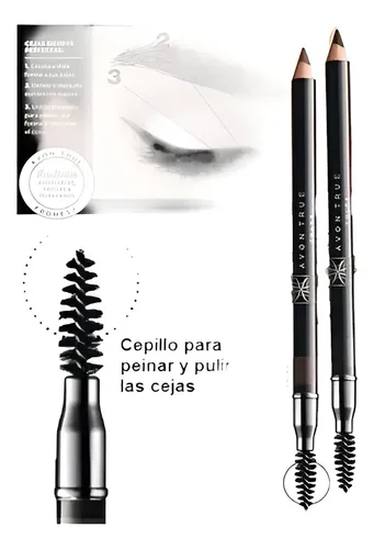 Lapiz Delineador Para Cejas Con Cepillo Avon Color Negro