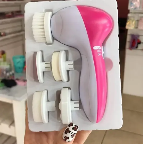 Cepillo Facial Limpador Exfoliador 5 En 1 Ergonómico