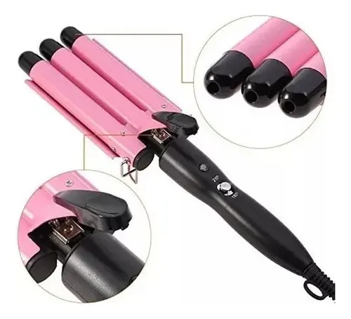 . 22mm Waflera Cabello Tenazas 3 Rizadora De Pelo W.g