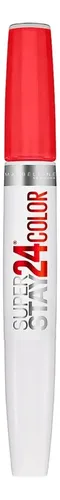 Labial Maybelline 24 Color Super Stay color steady red-y brillante