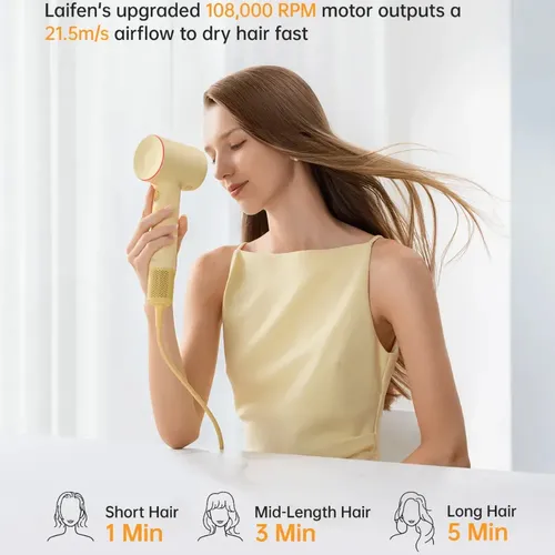 Secador De Pelo Laifen Se 2 Color Amarillo