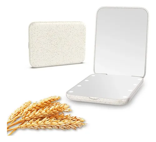 Espejo Compacto Kintion Wheat Straw Con Aumento De 1x/3x