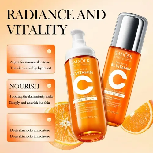 Loción Facial Reparadora Quintuple Vitamina C 100ml Sadoer Todo Tipo De Piel Día/noche