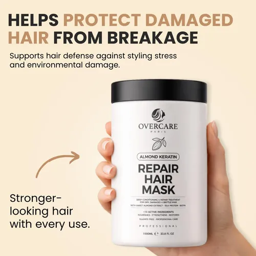 Mascarilla Capilar Overcare 1000ml Almendra Y Queratina  R