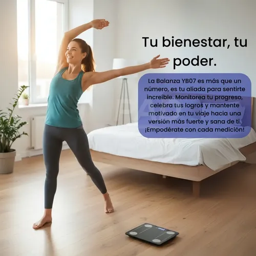 Balanza Personal Bioimpedancia Bluetooth 180kg Inteligente