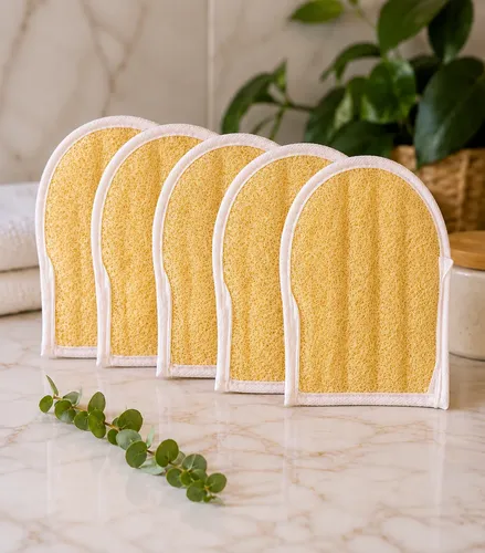 Guante Exfoliante Vegetal Natural Manopla Grande Pack 5 Un