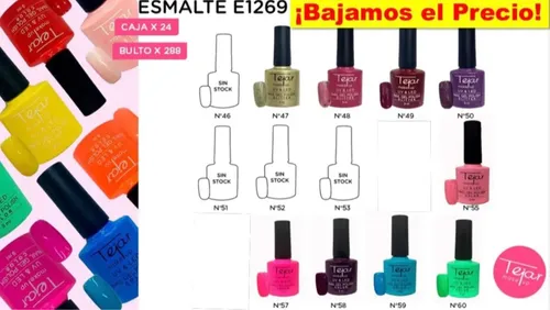 Esmalte Semi Permanente Tejar 9 Ml (pack X 6)