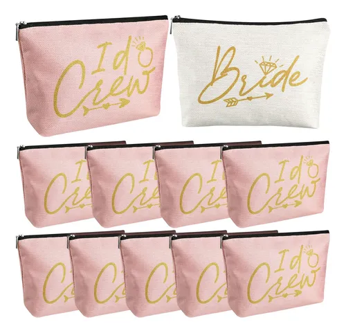 Bolsas De Maquillaje Para Bodas Sadnyy, 11 Piezas, Bride I D