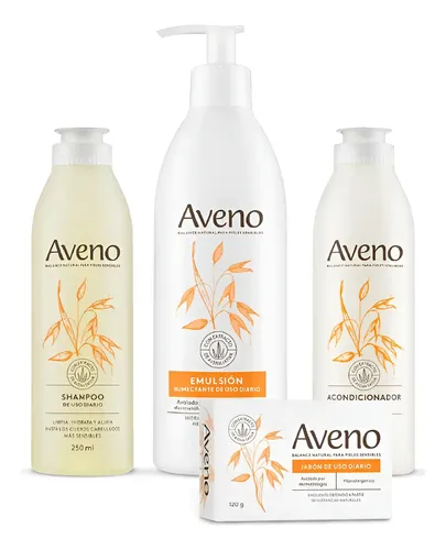 Kit Aveno: Shampoo, Acondicionador, Jabón Y Emulsión