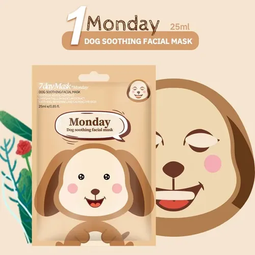Set 7 Mascarillas Faciales Hidratantes Con Diseño Animal Todo Tipo De Piel