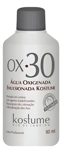Oxidante En Crema Agua Oxigenada Emulsionada Kostume 90ml Tono 30 Vol