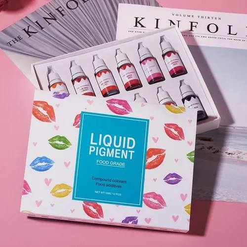 Set De Pigmentos Líquidos Para Gloss Labial 12 Colores