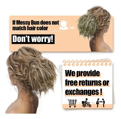Extensión De Cabello Hmd Recogido Despeinado Moño Desordenad