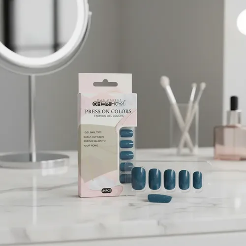 Press On Tips Autoadhesivo Oval Cherimoya
