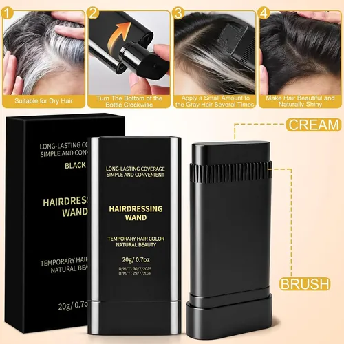 Peine Para Teñir El Cabello Negro 2 En 1, Impermeable E Inst
