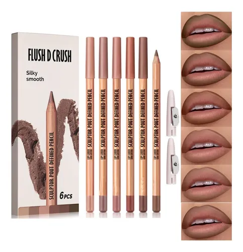 Set Perfiladores De Labios Moongaze 6 Colores Resistente Al