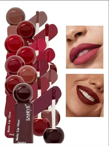 Labial Liquido Velvet Matte Lip Gloss Larga Duracion Saniye Color 02