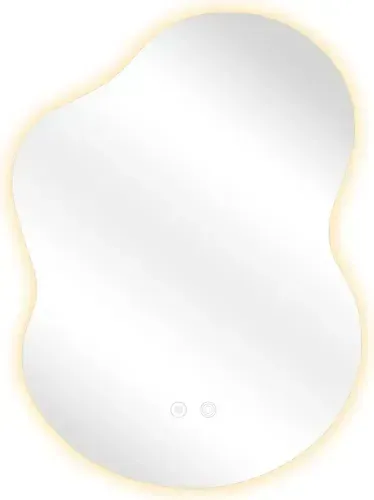 Espejo Led Baño Asimétrico Luz Tricolor Antivaho 30×22 Blanc