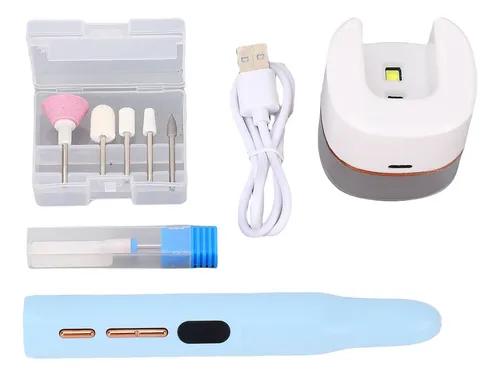 Lima Eléctrica Con Taladro De Uñas, Removedor Recargable .