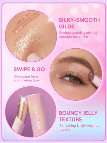 Sheglam Barra De Glaseado Crystal Jelly – Brillo Radiante Tono Del Maquillaje Violet Crush