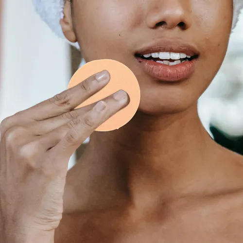 24pcs Khaki Makeup Sponge Set Round Powder Puff Latex Cotton