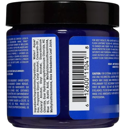 Coloración Capilar Semipermanente Blue Moon Manic Panic 4oz