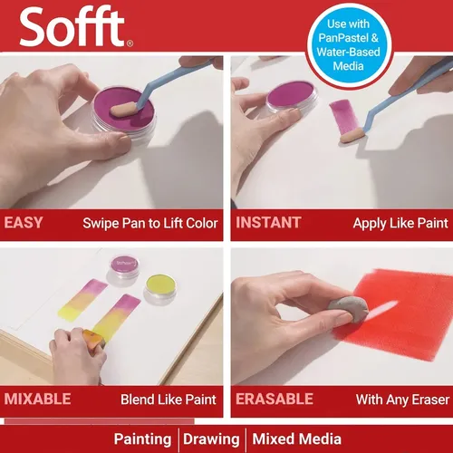 Esponja Utilitaria Panpastel Soft Artist Redonda, Paquete De
