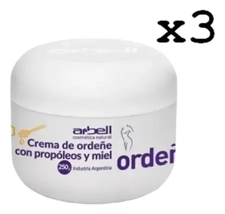 Crema De Ordeñe Propóleo Miel 250 Grs. X3u. Natural Arbell