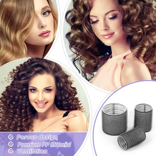 Rulos Para El Cabello Con Agarre Automático, Juego De 24