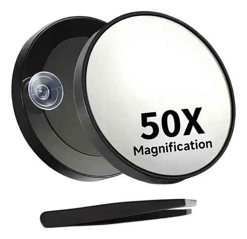 Espejos De Maquillaje Con Aumento De 50 Aumentos, 2 Unidades, Hacen Que Se Amplíen