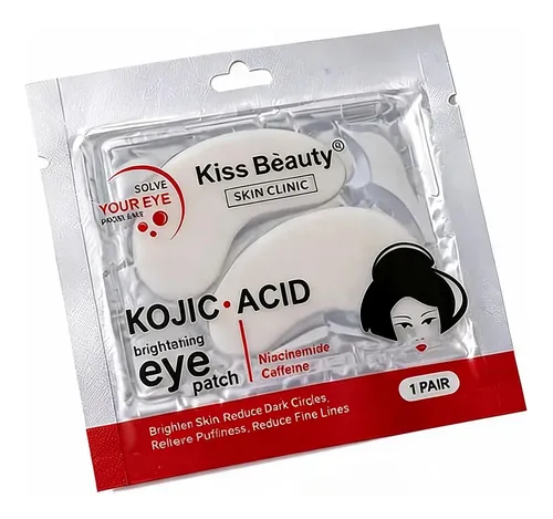 Parches Ojos Kiss Beauty Kojic Acid Niacinamida Cafeina X10
