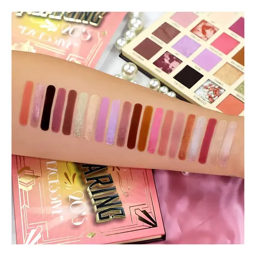 Paleta De Sombras Para Ojos Mate Brillante 20 Tonos Rude Cosmetics