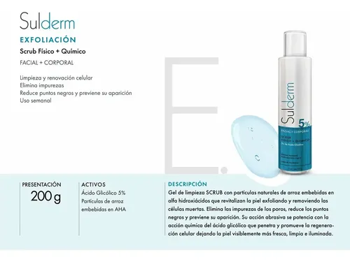 Exfoliante Facial Y Corporal Ácido Glicólico Sulderm