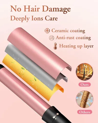 Plancha De Pelo Kinked 5 En 1 Rosa Dorado 110v/240v