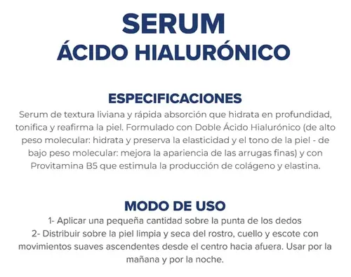 Dermaglós Sérum Facial Ácido Hialurónico X 30 Ml