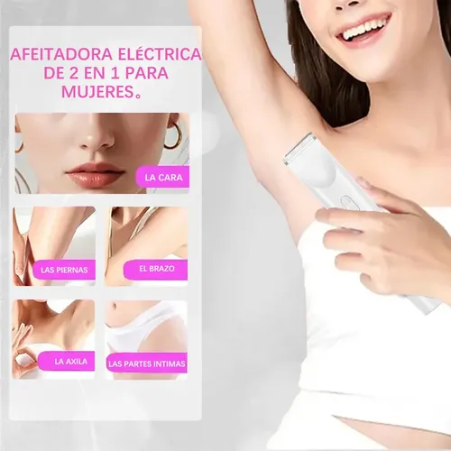B Depiladora Eléctrica Recargable 2 En 1 Uso Seco Y Húmedo M