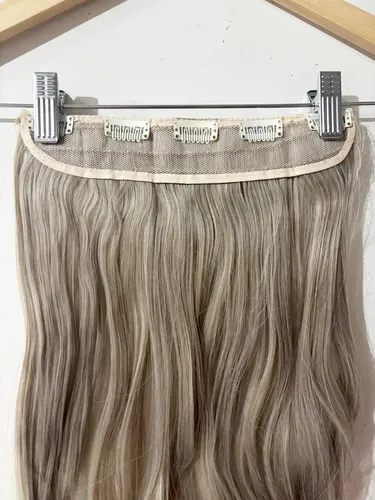 Cortinas De Pelo: Cabello Sintetico Premium Extensiones Color Rubio 12/613 Ondas