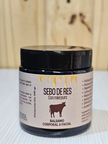 Crema De Sebo De Res Con Miel Pura. Cicatrices Dermatitis