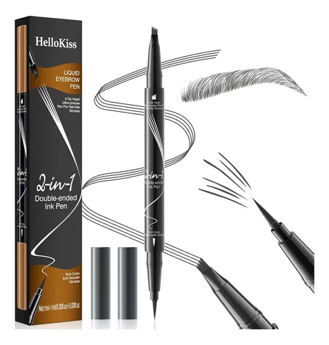 Lápiz Microblading 2 En 1 Para Cejas Impermeable Gris